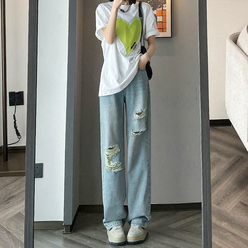 Джинсы рваные