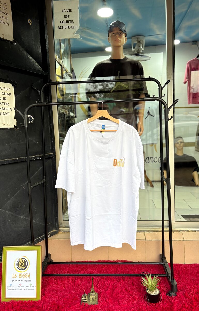 T-shirt blanc unisexe tendance