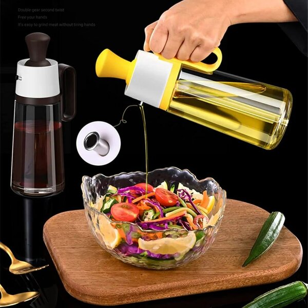 Bouteille D'huile avec Pinceau 2 Pièces, Bouteille en Verre