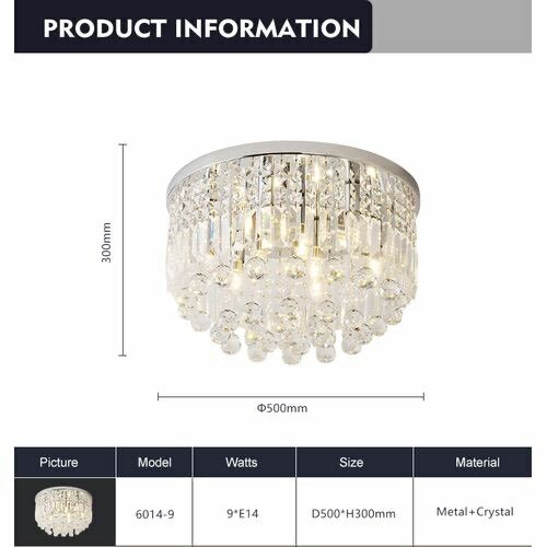 Circular Interior Nordic Crystal Ceiling Chandelier - Gold
