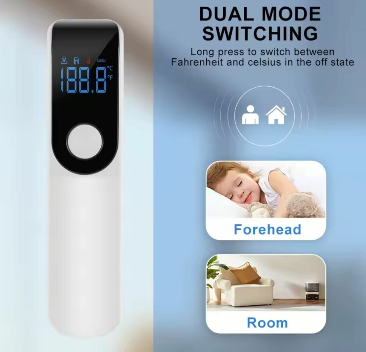Thermomètre Médical Infrarouge Frontal Numérique