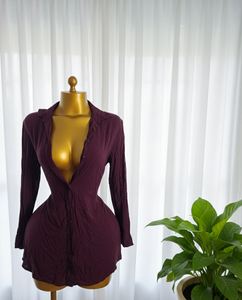 Robe chemise élégante femme