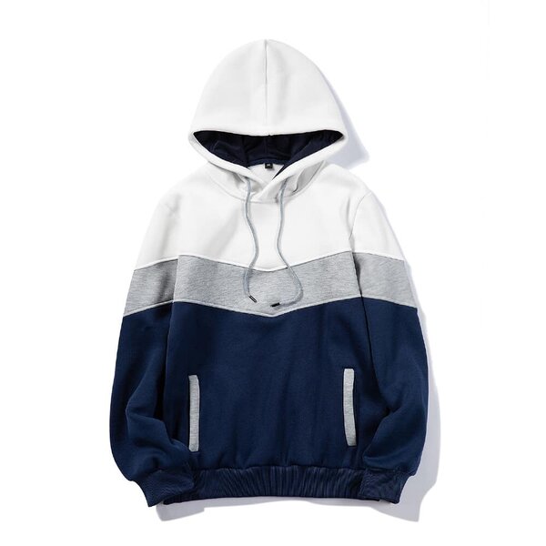 Hoodie blanc bleu