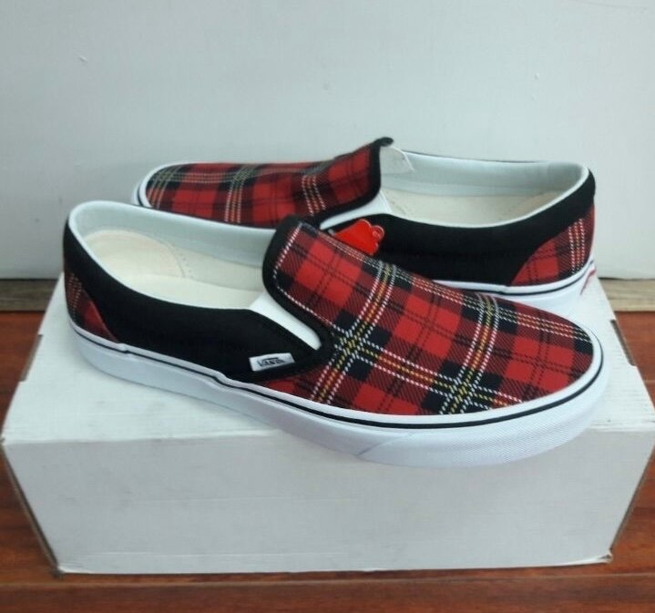 Vans Slip-On Écossais Rouge