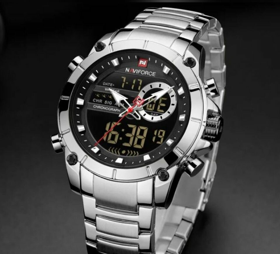 Naviforce 9163 silver and gold