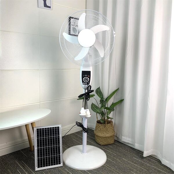 Rechargeable fan with Solar Panel,Remote and USB