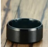 Men and BOYS titanium Rings Black