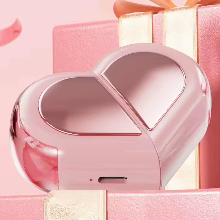 Écouteurs Bluetooth Cœur Rose