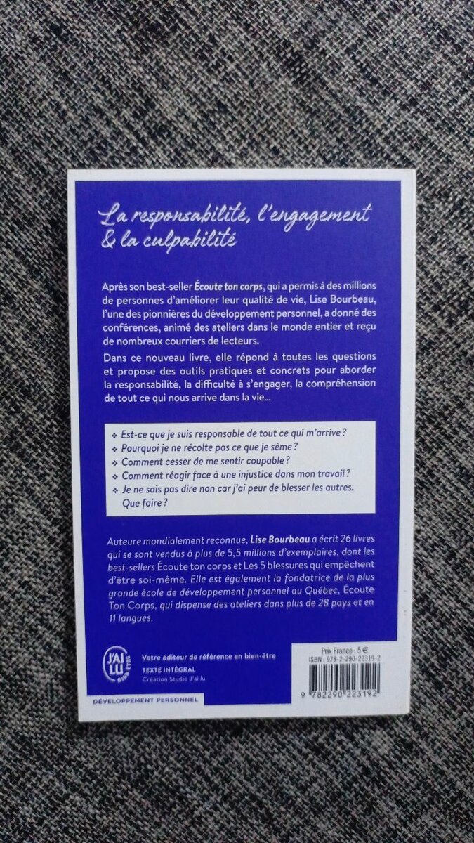 Livre: La Responsabilité et Culpabilité