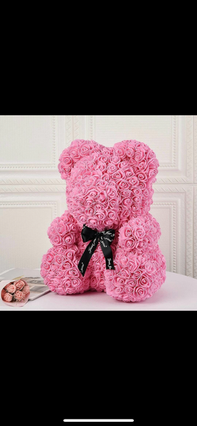 ours en peluche fleur