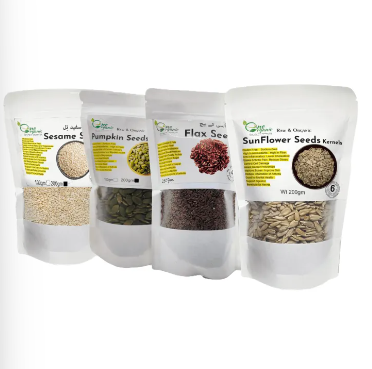 PCOS Seed Cycling Pack of 4 Seeds 200grams each , Sunflower Pumpkin Flax Sesame