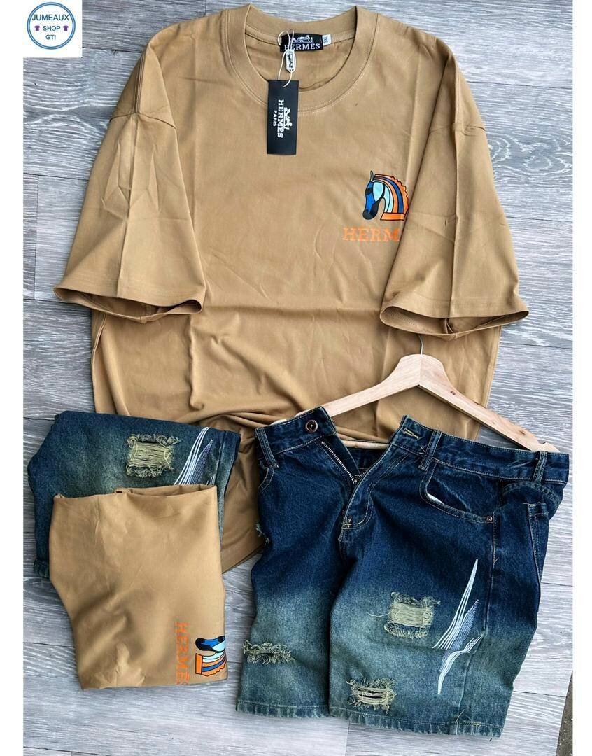 Ensemble T-shirt et Short Jean