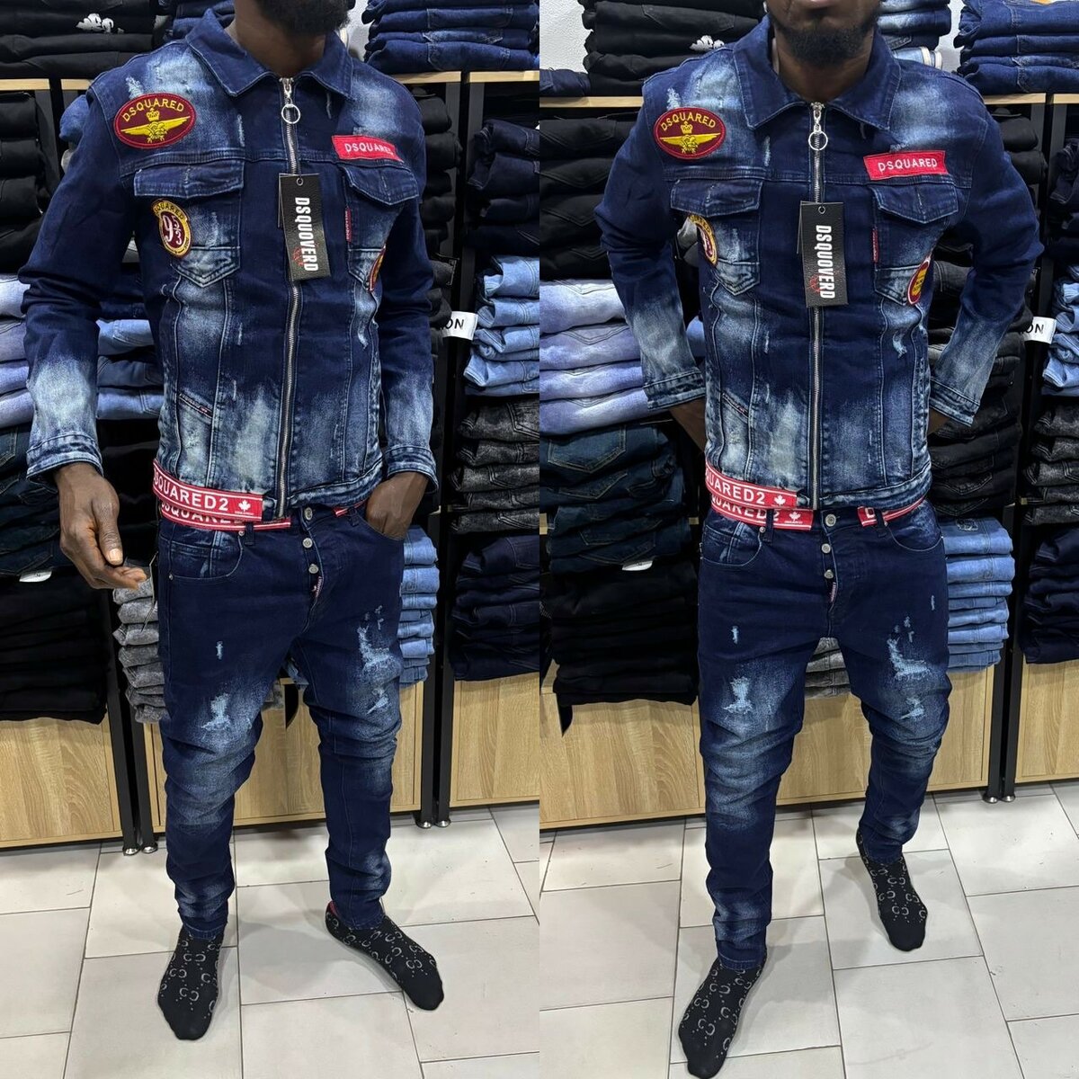 Veste en jean tendance homme