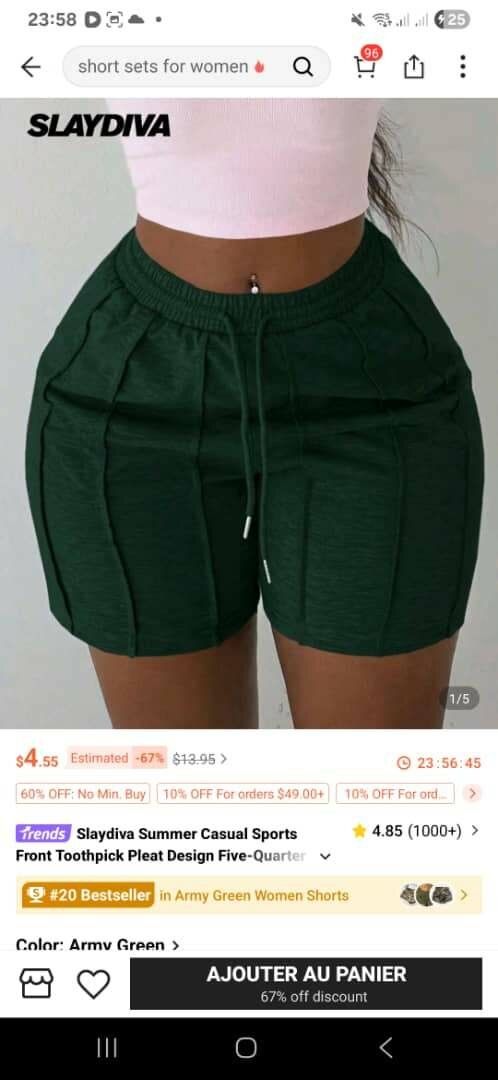 Shorts taille haute chic