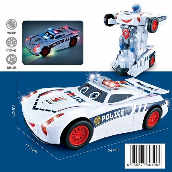 Voiture Robot Policière Lumineuse