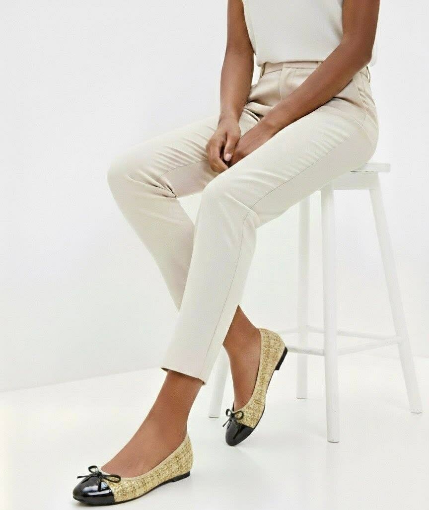 Ballerines élégantes en tweed