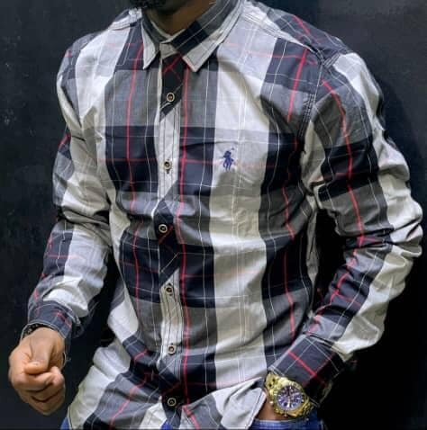 Men's long sleeve shirt, plaid