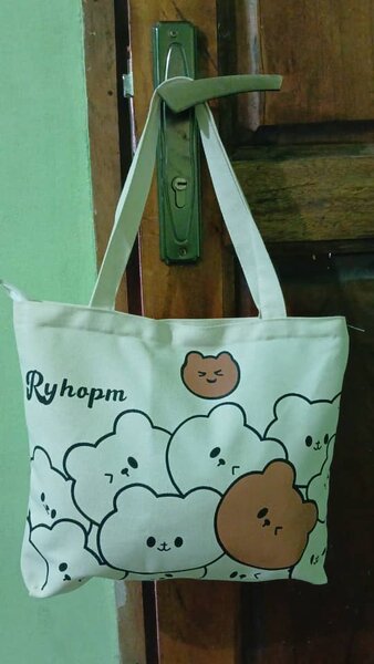 Sac cabas en toile mignon