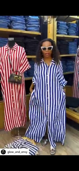 Robe rayée maxi élégante