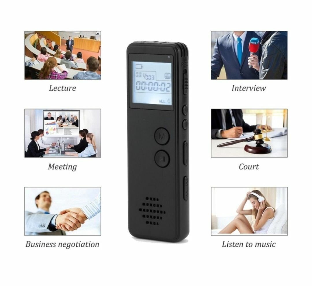 LARGE-CAPACITY MEMORY VOICE RECORDER MP3