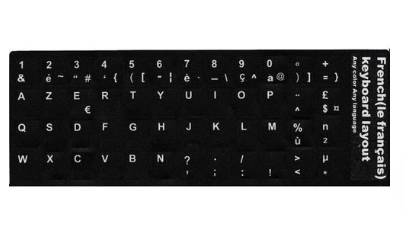 Un Lot De Deux Stickers Autocollants Clavier Azerty