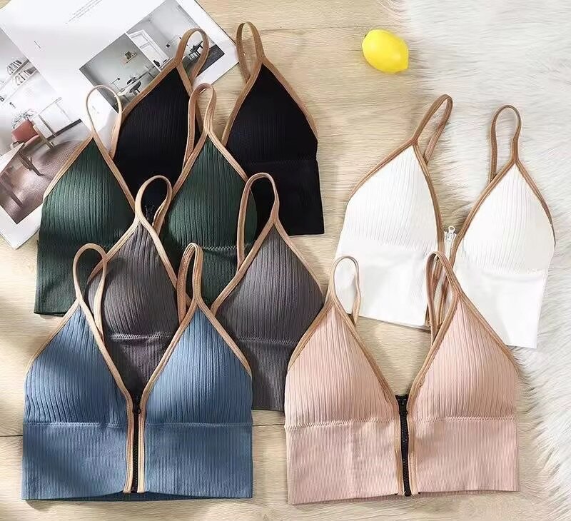 Zip bra top