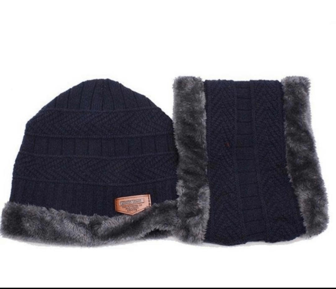 1 pc Wool Beanie and Neck Warmer