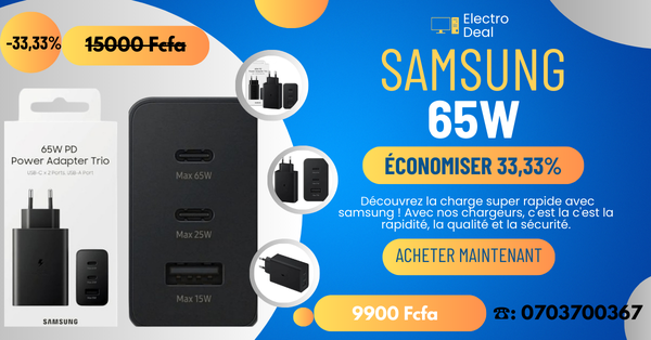 Chargeur original Samsung 65w