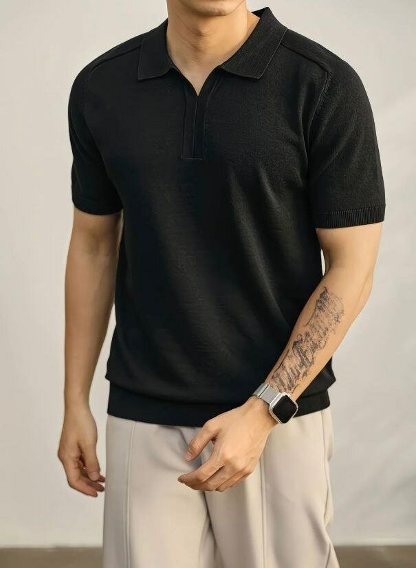Polo en maille pour hommes