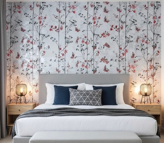 Papier peint floral élégant