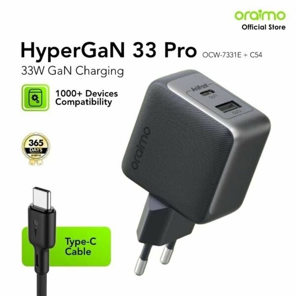 Oraimo HyperGaN 33W Chargeur