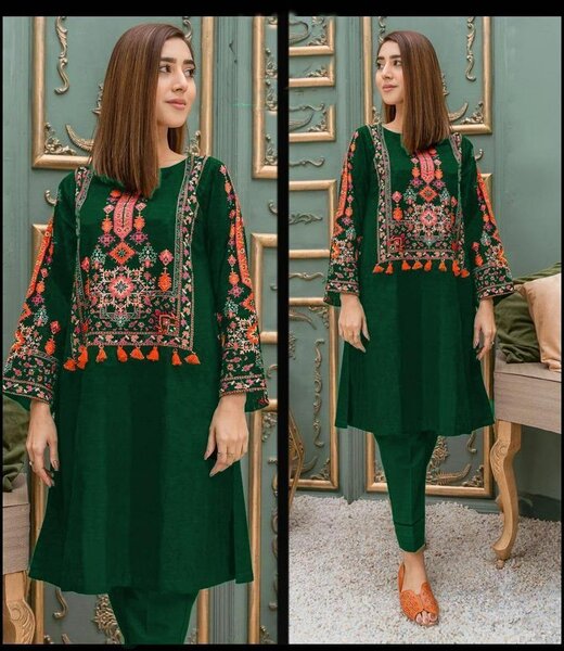 Linen Embroidery suit