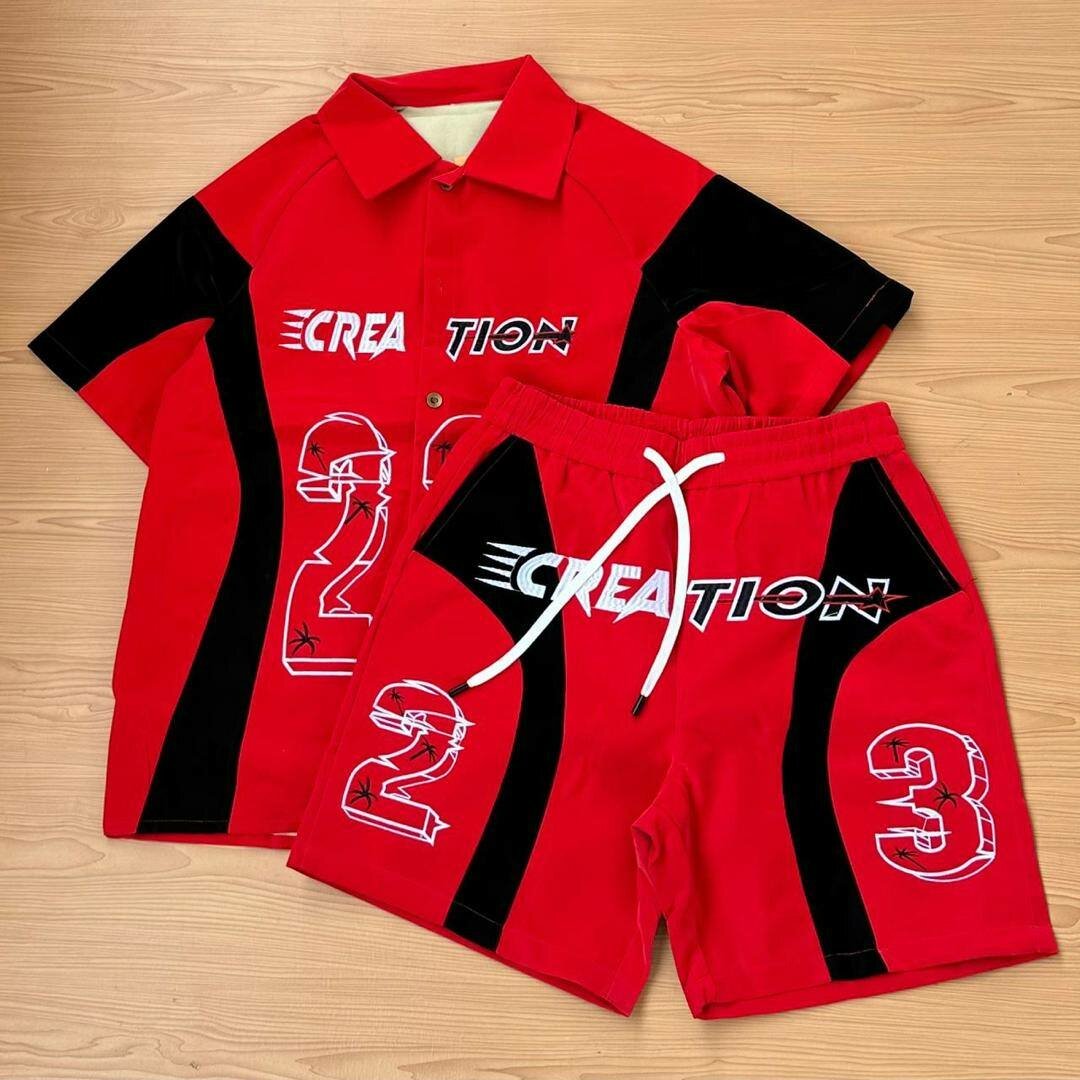 Leather top and down shorts