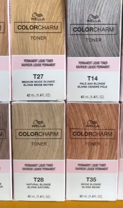Wella color charm toners.