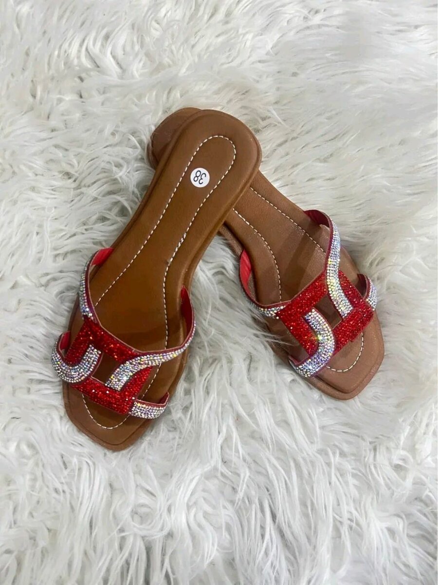 Sandales Éclatantes Strass Femme