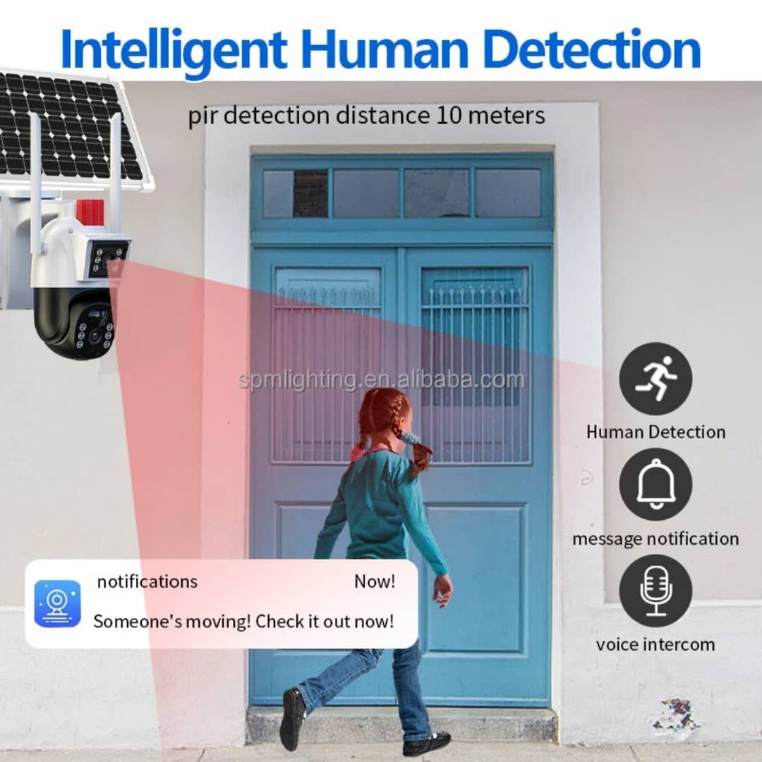 Caméra de sécurité solaire 4G