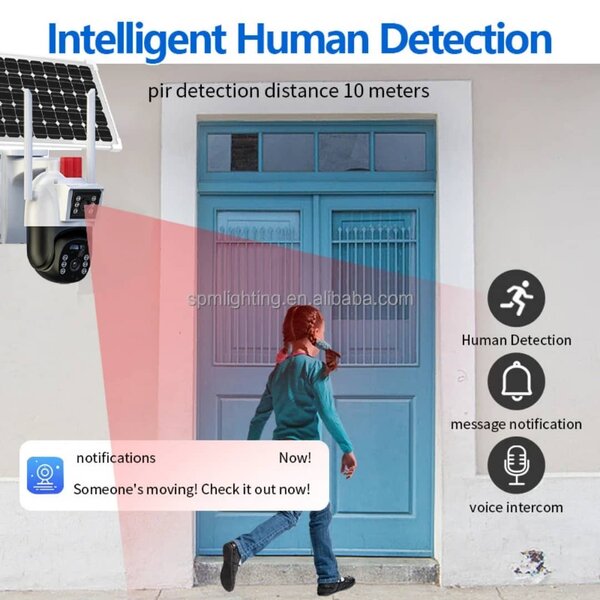 Caméra de sécurité solaire 4G