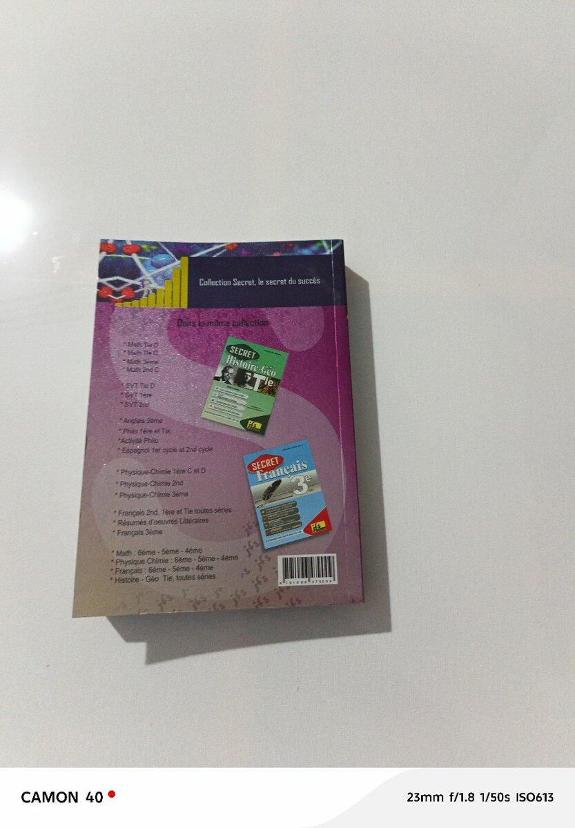 Secret physique chimie Tle CDE