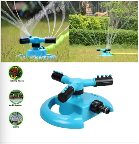 Automatic Rotating Garden Lawn Circle Rotating Water Sprinkler 12 Nozzles Garden Pipe