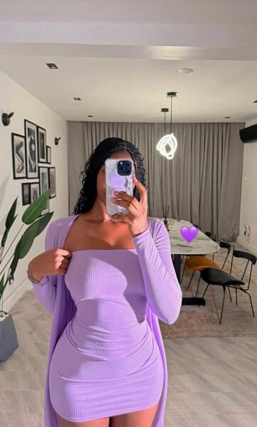 Robe moulante violet chic
