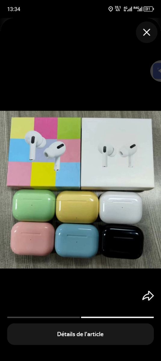 Écouteurs sans fil multicolores