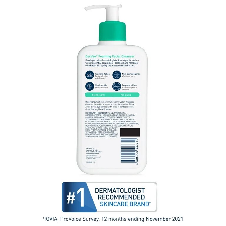 CeraVe Nettoyant Visage Moussant