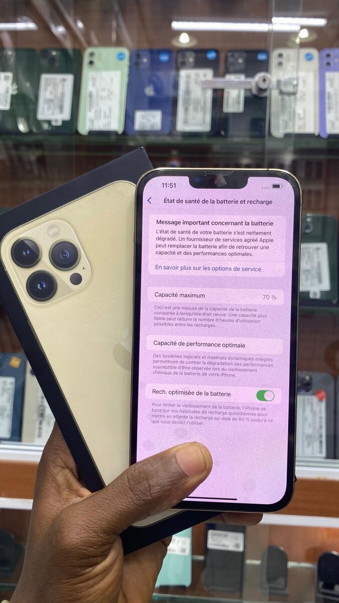 13 pro max CE 256giga sans ID