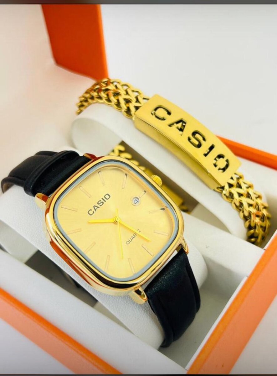 Guys Casio Watch & Bracelet