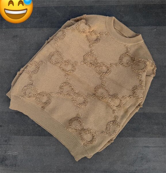 Pull en maille texturé beige