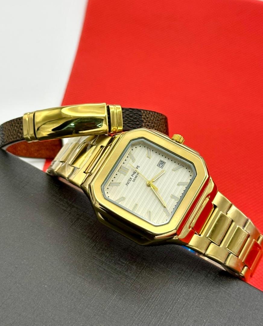 Montre Homme Dorée Élégante