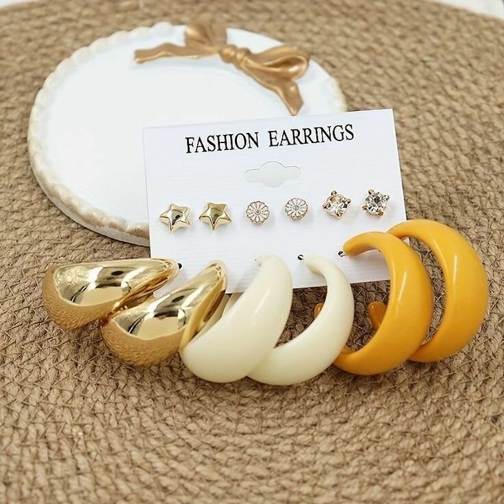 6 in 1 earrings set