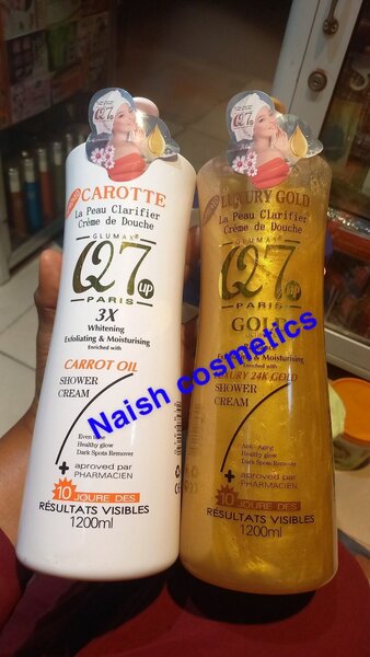 Q7 body lotion and shower gels