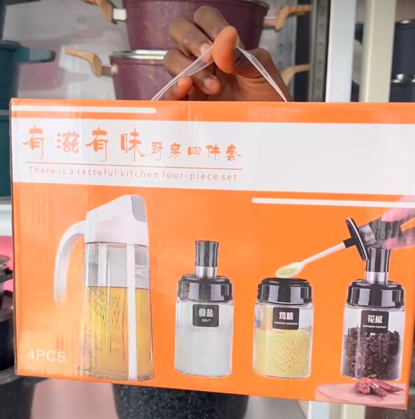 Glass Oil and spice containers