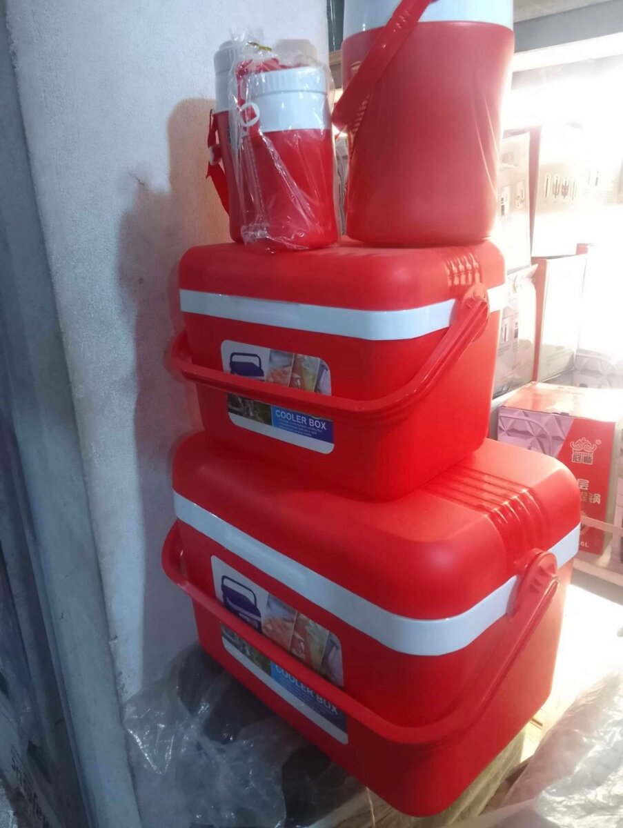 Set de glacières rouges portables